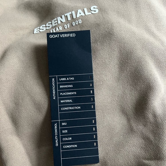 NWT Essentials Beige Crewneck - Picture 6 of 6